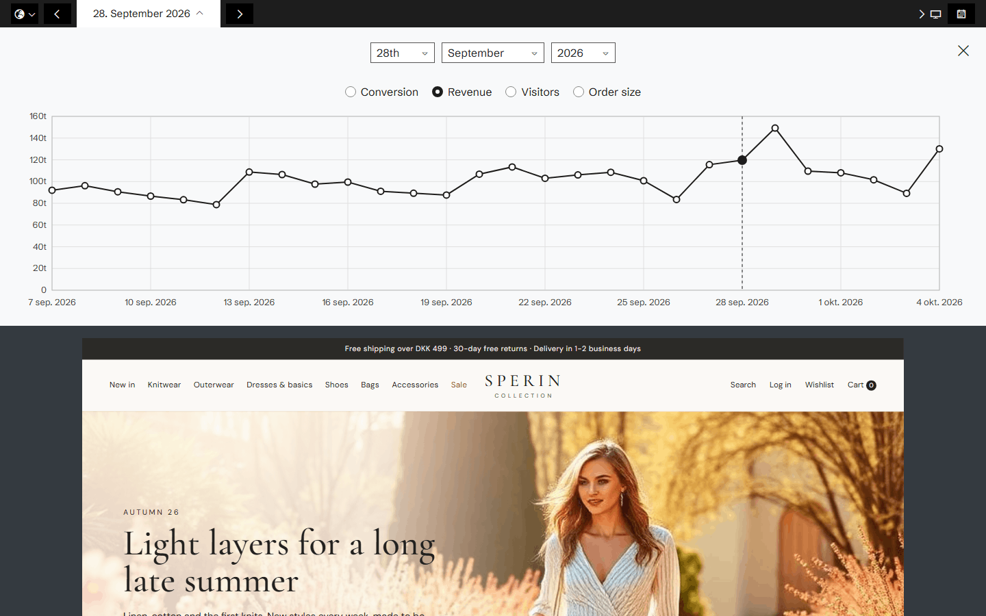 History: the changes captured on the site, day by day