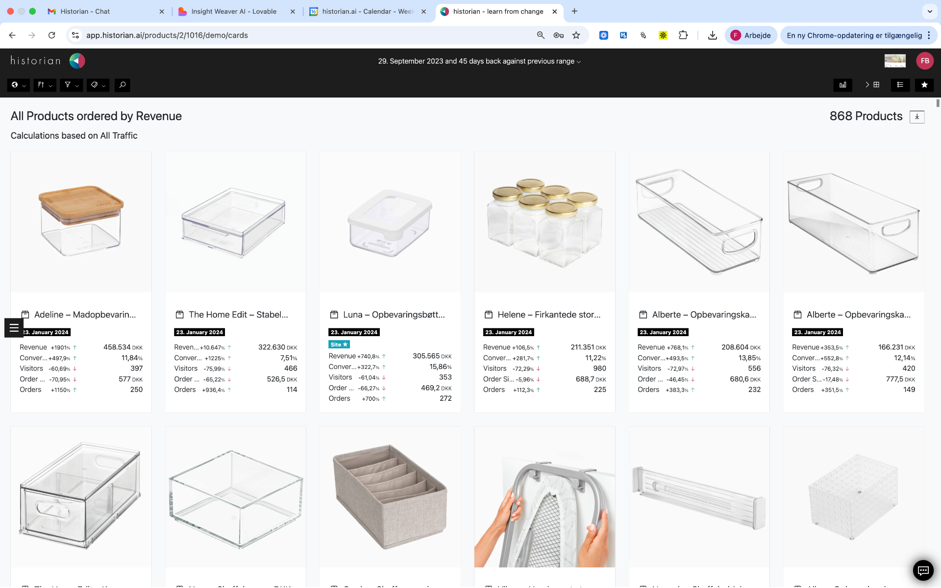 Products grid